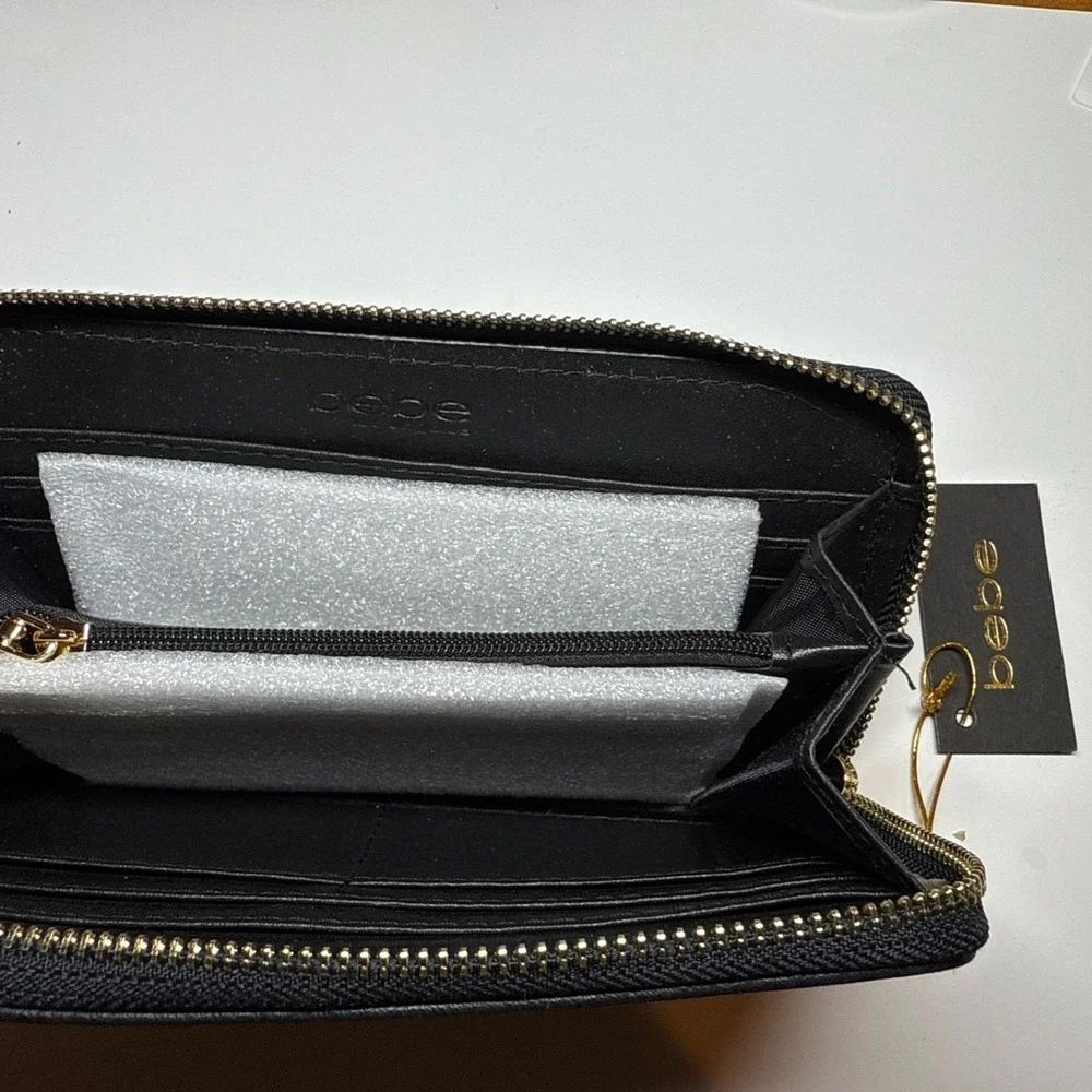bebe black wallet
